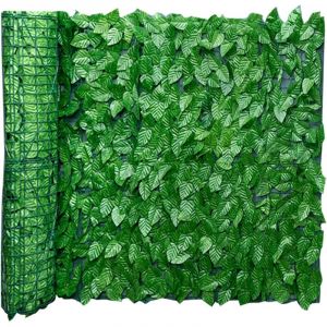 Clture Artificielle de Feuilles de Lierre, 0,5m x 3m Brise Vue Jardin Haie Artificielle en Rouleau, Haie Feuillage Artificiel, Clture d'intimit&eacute;,