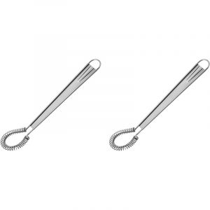 BEBUSINGOTO 2 Pi&egrave;ces Fouet Cuisine Acier Inoxydable, Mini Fouet Cuisine, Fouet &agrave; Spirale, M&eacute;langeur de Sauce &agrave; Main, pour M&eacute;langer/Fouetter Les