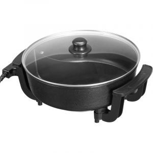 Mophorn - Appareil à fondue chinoise Shabu Shabu 5 l, marmite électrique 1360 w avec séparateur pour double saveur et couvercle en verre, casserole