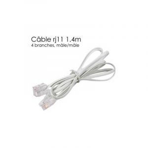 Cable telephone rj11 1,40 metres