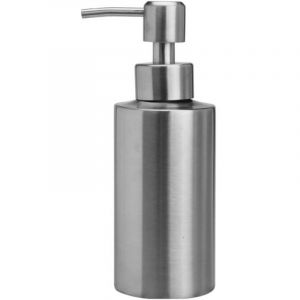 Distributeur savon liquide inox bross&eacute; 300 ml salle bain cuisine