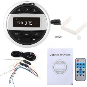 Gistuch - Lecteur MP3 Bluetooth &eacute;tanche, st&eacute;r&eacute;o num&eacute;rique fm am, Radio Audio, chargement usb, pour bateau marin, Yacht, moto