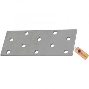 Lot de 10 Plaque d&rsquo;assemblage plate galvanis&eacute;e 100 x 40 mm &ndash; fixation m&eacute;tal patte perfor&eacute;e connecteur plat &ndash; GeZu Impex