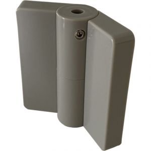 Homewell - Paumelle &agrave; ressort droite en nylon avec cache vis pour cabines sanitaires - ral 7038