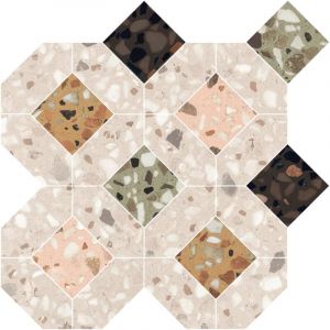 Carrelage gr&egrave;s c&eacute;rame effet terrazzo CHICCO Mosa&iuml;que Quadra Quadra Light - - bo&icirc;te de m2 - Mosa&iuml;que Quadra Quadra Light - bo&icirc;te de m2 - Mosa&iuml;que Q