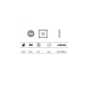 10 plaquettes d'araseur 14,3x14,3x2,5 mm 4 coupes - Leman