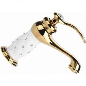 Ccykxa - Mitigeur de Lavabo avec Autres Accessoires Robinet de Lavabo Laiton Massif Pour Vasque Salle de Bains Design Moderne Laqu&eacute; Chrom&eacute; En Cuivre