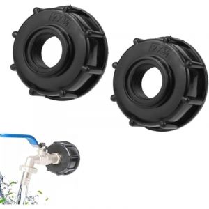 2 Pi&egrave;ces Adaptateur IBC Bouchon S60x6 - Connecteur de R&eacute;servoir IBC 3/4 Pouce - Adaptateur de Cuve pour Vanne de Tonne IBC 1000 litres