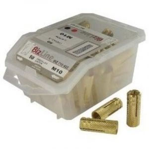 Bizline - cheville laiton - m10 x 33 mm - boite de 50 720102