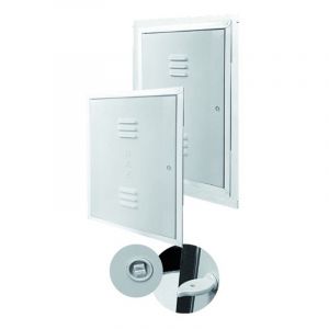 No Brand - Porte pour compteur de gaz électronique cadre en tôle galvanisée, porte en abs 9036