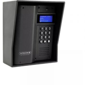 Platine de rue 600 m&egrave;tres autonome sans-fil longue distance - UltraCOM3 noire + visi&egrave;re noire