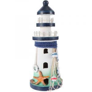 Ornements de phare Décoration de maison Ornement de table Décoration de bureau Phare nautique Art en bois Homme