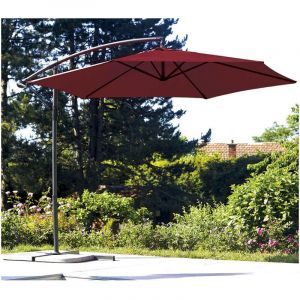 Parasol déporté Ø3m - bordeaux - superking