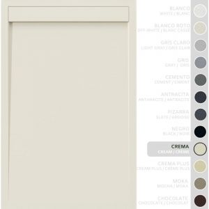 Soulbath - Receveur de Douche -R&eacute;sine -Gel Coat -Texture Lisse/Pierre -Antid&eacute;rapant -Couleur Cr&egrave;me 130x90 Extra plat 3Cm Conception Minimaliste