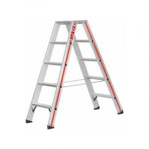 Escabeau double 2x5 marches - Hauteur max. de travail 2,15m - 6024/2X5