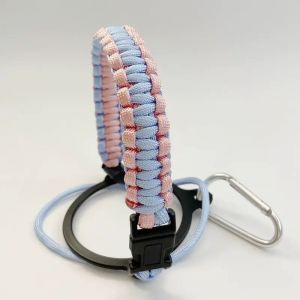 Lot de 2 sangles pour bouteille d'eau d'ext&eacute;rieur - corde de parapluie - corde de poign&eacute;e - anneau de fixation - sangle de transport pour bouteille