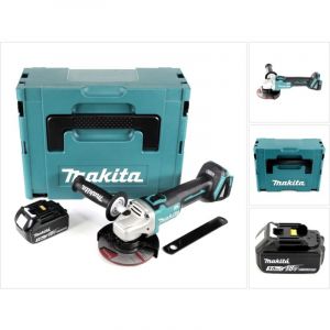 Dga 504 F1J 18 v 125 mm brushless Meuleuse sans fil + Coffret makpac + 1x Batterie bl 1830 - sans Chargeur - Makita