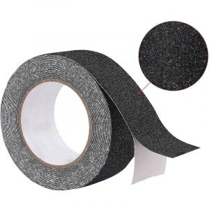 Bande Antiderapante Escalier 5 m x 2,5 cm, Ruban Adh&eacute;sif Antid&eacute;rapant Noir, Bande Adhesive Antiderapante pour Ext&eacute;rieur et Int&eacute;rieur, Scotch