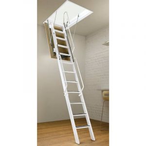 Echelle Direct - Echelle escamotable acier 2.65 &agrave; 3.00m - Tr&eacute;mie 180 x 70 cm - ACI-TRE300/180-70