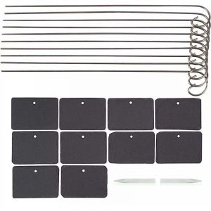 Ensemble de 10 &eacute;tiquettes de plantes en ardoise et ardoise Marqueurs de plantes de jardin &Eacute;tiquettes d'herbes Accessoires de serre M&W