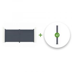 Casanoov - Pack portail battant carpatia 300x180cm + 2 poteaux eifel H.190cm