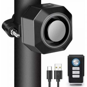 Alarme Velo Antivol Rechargeable USB,Alarme Moto sans Fil avec Supports de Montage,Alarme de Voiture a Sensibilit&eacute; R&eacute;glable,Dispositif avec
