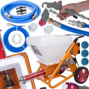 Rosfix Machine &agrave; Enduire MaxStream30 &ndash; 3000W, 16L/min, Cuve 50L Pompe &agrave; Vis Sans Balais Pour Enduits, Mortiers, Ragr&eacute;ages Certifi&eacute; CE &Eacute;quipement de