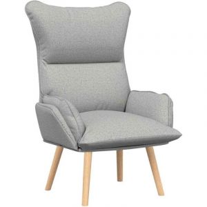 Fauteuil de Salon，Chaise，Fauteuil relaxant Gris nuage 69 x 74 x 93 cm tissu CFW625461