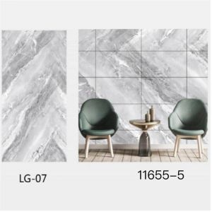 Panneau Mural Adh&eacute;sif Effet Marbre Gris Perle 300x60cm Pi&egrave;ce