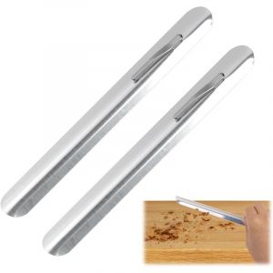 Sollbry - 2 Pièces Ramasse miettes de Table inox courbé, Ramasse miettes pour Nettoyer Facilement Votre Nappe, Pratique Ramasse-miettes de restaurant