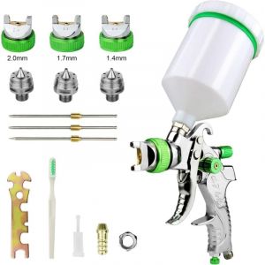 YMYNY Professionnel Pistolet à Peinture Haute Pression Kit Pistolet à Pulvérisation d'Air Pistolet a Peinture Pneumatique à Alimentation par Gravité