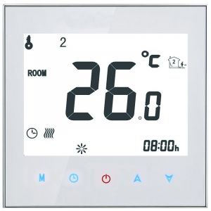 Thermostat, 16A 95-240V Hebdomadaire Programmable Thermostat De Chauffage, Tactile &Eacute;cran Affichage LCD &Eacute;cran, Temp&eacute;rature Contr&ocirc;leur de La