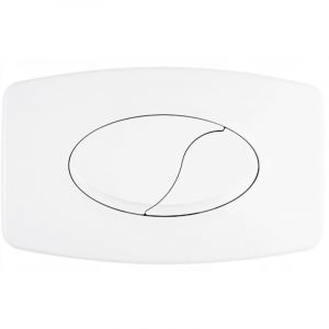 Koło Bouton de chasse - Mod&egrave;le Oriente - Blanc - Design &eacute;l&eacute;gant - Compatible avec WC suspendu