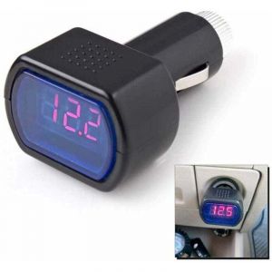 Voltmetre Testeur de Batterie Auto Voiture Camion Caravane 12V 24V Allume-Cigare