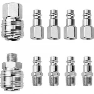 1/4BSP Raccord Coupleur Rapide Compresseur Accessoire d'Air Tuyau Air Comprim&eacute; du Connecteur Male Femelle