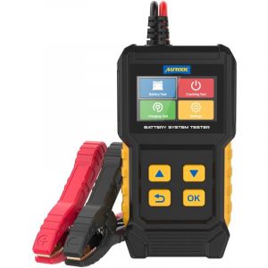 Testeur Batterie Voiture 20-2000CCA, 12V 24V Testeur de Batterie et Alternateur Professionnel Analyseur de Batterie de D&eacute;marrage avec Imprimante