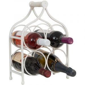 Porte-bouteille de vin en fer Porte-bouteilles de table 35x24 cm Casier à Vin de comptoir Porte-bouteilles de cuisine Cave à vin