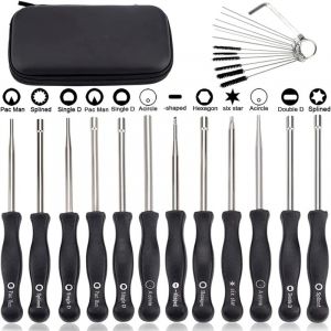 Set de 12 Outils de Réglage de Carburateur Réglage Tronçonneuse Tournevis Reglage Carburateur Tronconneuse 2 Temps Tournevis Pacman/Single D pour