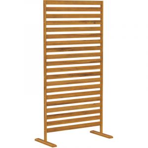 Brise-vue bois - claustra paravent ext&eacute;rieur - Outsunny - panneau occultant avec treillis pour plante grimpante - marron