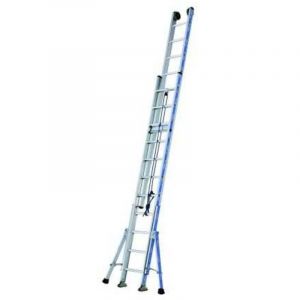 TUBESCA-Comabi - &Eacute;chelle coulissante &agrave; corde 2 plans &ndash; Aluminium Platinium 500 &ndash; Longueur 5 &agrave; 10 m - Longueur d&eacute;ploy&eacute;e 4,98 m