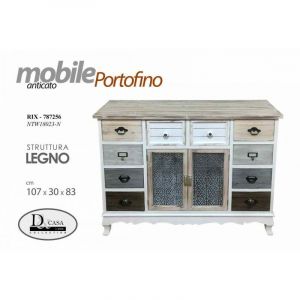 Iperbriko - Commode en bois vieilli dos 107 x 30 x 83 h