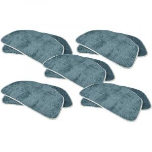 Vhbw - 10x Housses de rechange compatible avec Leifheit CleanTenso 2.0 (modèle 2022) nettoyeur à vapeur, balai vapeur - microfibre, gris ardoise