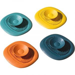 [JAMAIS UTILIS&Eacute;]Attrape-cheveux et couvercle de vidange de douche 2 en 1, attrape-cheveux et bouchon d'&eacute;vier durables pour baignoire de salle de bain