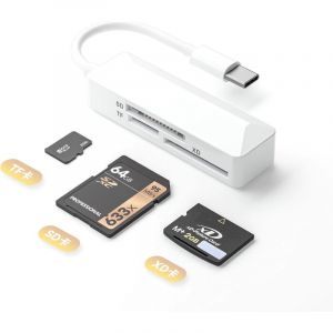 Lecteur de carte Micro SD pour iPhone 15, [certifi&eacute; MFI] m&eacute;moire USB type C lecteur de carte SD lecteur de carte SD SD TF XD pour iPhone 15pro / 15
