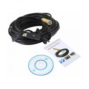 Endoscope industriel 15m d'USB d'endoscope de canalisation de lentille imperméable de cuivre de 14,5 mm