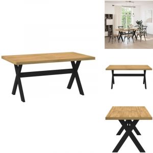 Vidaxl - Table à manger noain pieds en forme de x 160x90x75cm massif pin - Table à Manger - Tables à Manger - Table De Salle à Manger - Table De