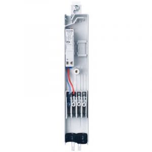 TE Connectivity ( Ex Tyco Simel ) 1923412-5 Mini Cobox 4P-1FN-G-Bo&icirc;tier EP poteau-1 PF-4x16mm&sup2;-4 bornes fixes-Fen&ecirc;tre grise