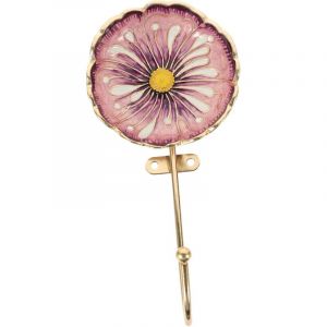 Pat&egrave;re fleur &eacute;maill&eacute;e porte-cl&eacute;s r&eacute;tro crochet r&eacute;tro. d&eacute;cor cintres crochet mural exquis crochet mural en m&eacute;tal unique crochet &agrave; chapeau tenture