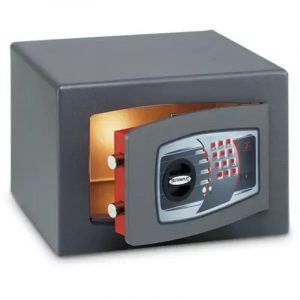 TECHNOMAX - Coffre-fort &agrave; fixer &agrave; combinaison &eacute;lectronique digitale, certifi&eacute; EN 14450:18-S1, 4 p&ecirc;nes, 31 L, 28x40x35 cm