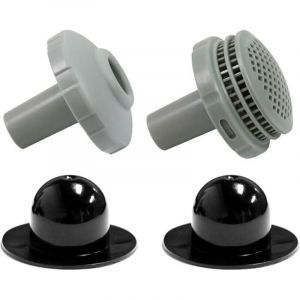 Linghhang - 25022E Eau de Piscine - Kits de Raccordement Adapt&eacute;s pour Intex, avec cr&eacute;pine, embout et bouchon avec raccords de 3,2 cm